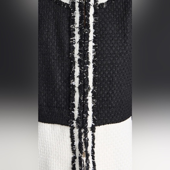 NWT Alice + Olivia Kidman Two-Fer Boxy Raw Edge Jacket Size Small $595 - Picture 7 of 16